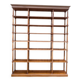 Large removable library – Neoclassical style – Stained mahogany wood