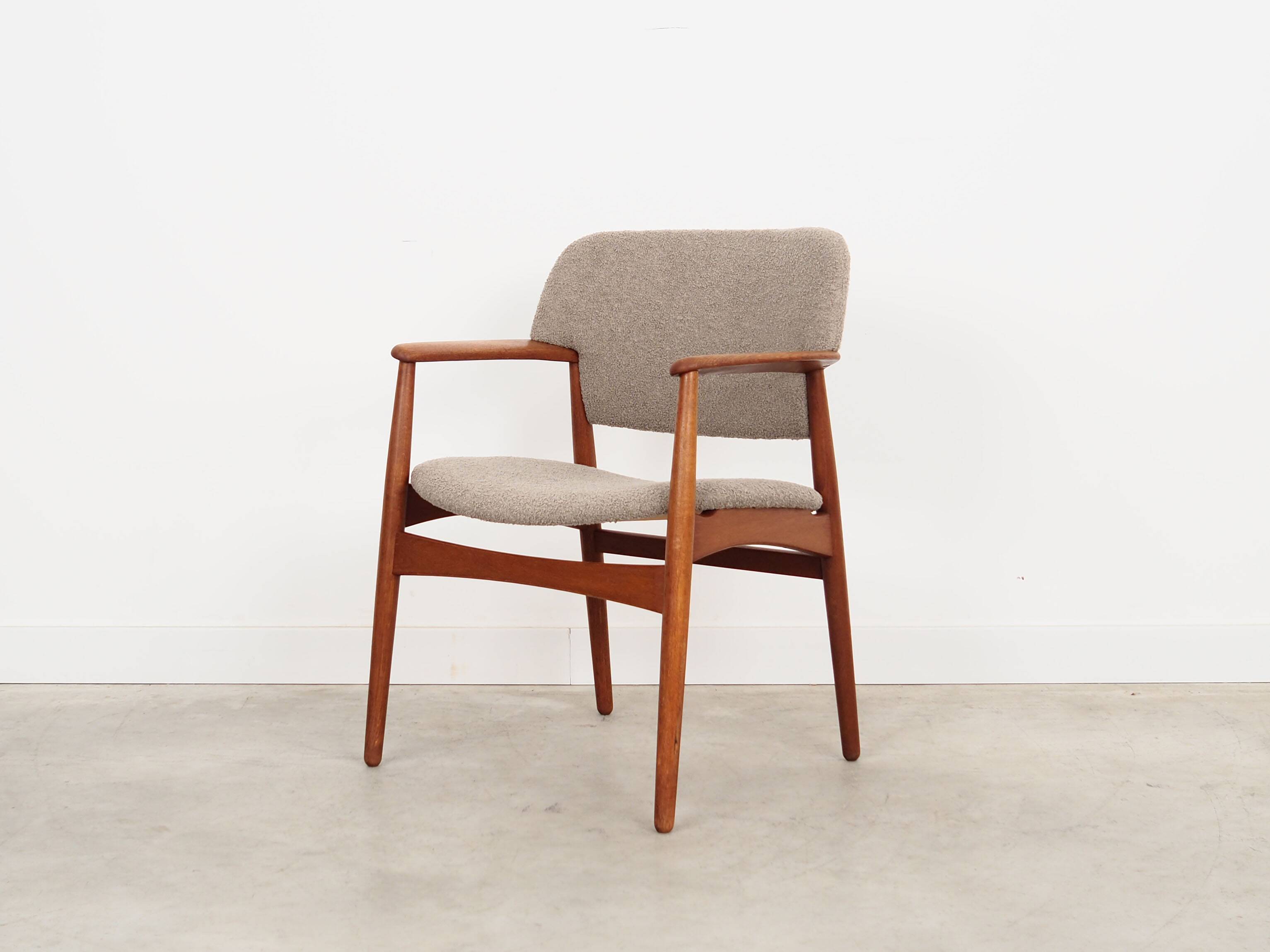 Oak armchair, Danish design, 1960s, designer: Ejner Larsen & Aksel Bender Madsen, production: Fritz