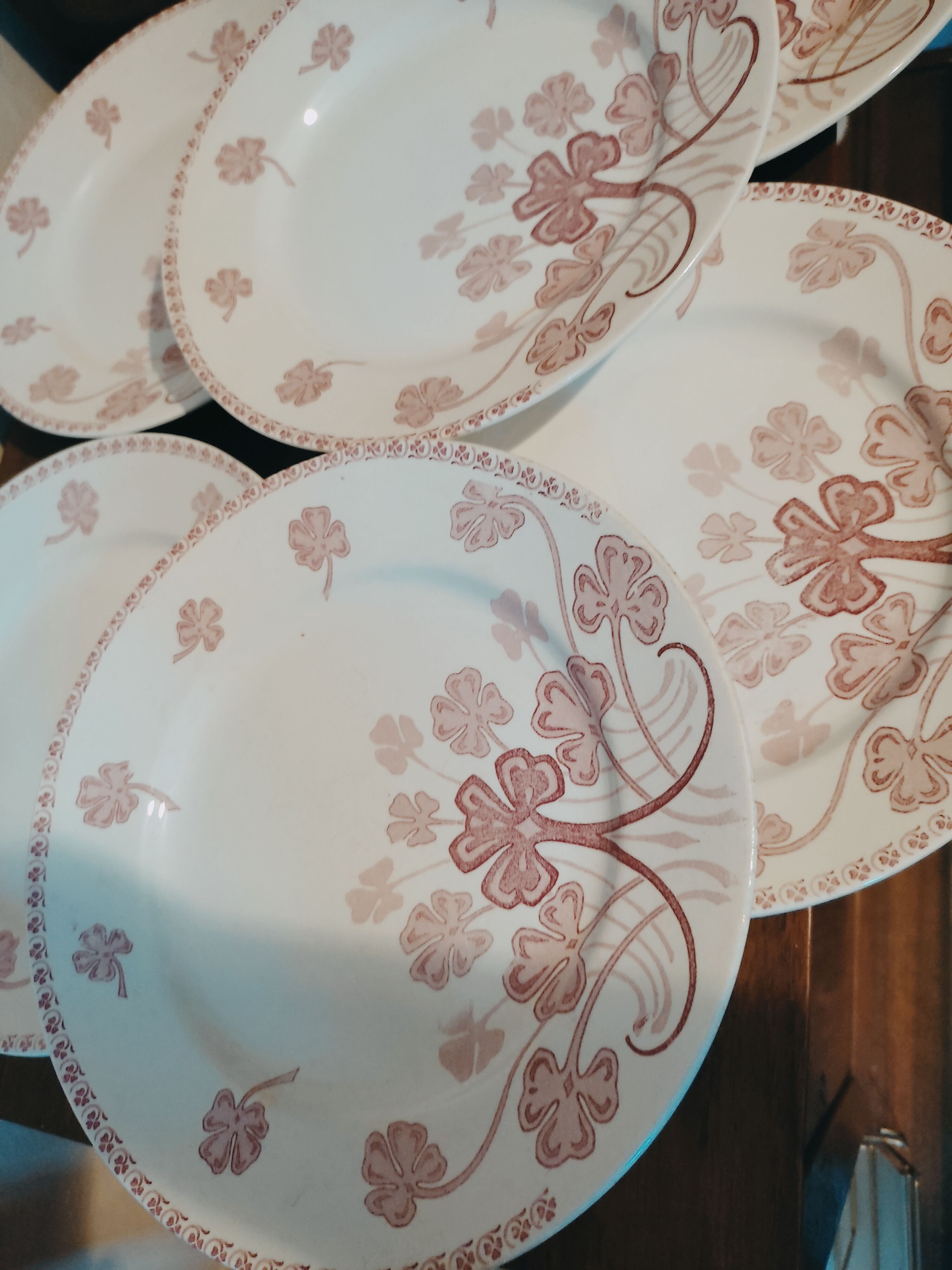6 plates in earthenware iron by Lunéville