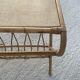 Vintage rattan side table with magazine rack