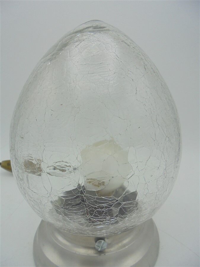 Lampe en verre craquelé