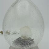 Lampe en verre craquelé