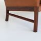Canapé scandinave trois places en palissandre et cuir marron Danemark 1960