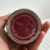Petit vase rouleau ancien en céramique émaillée rouge