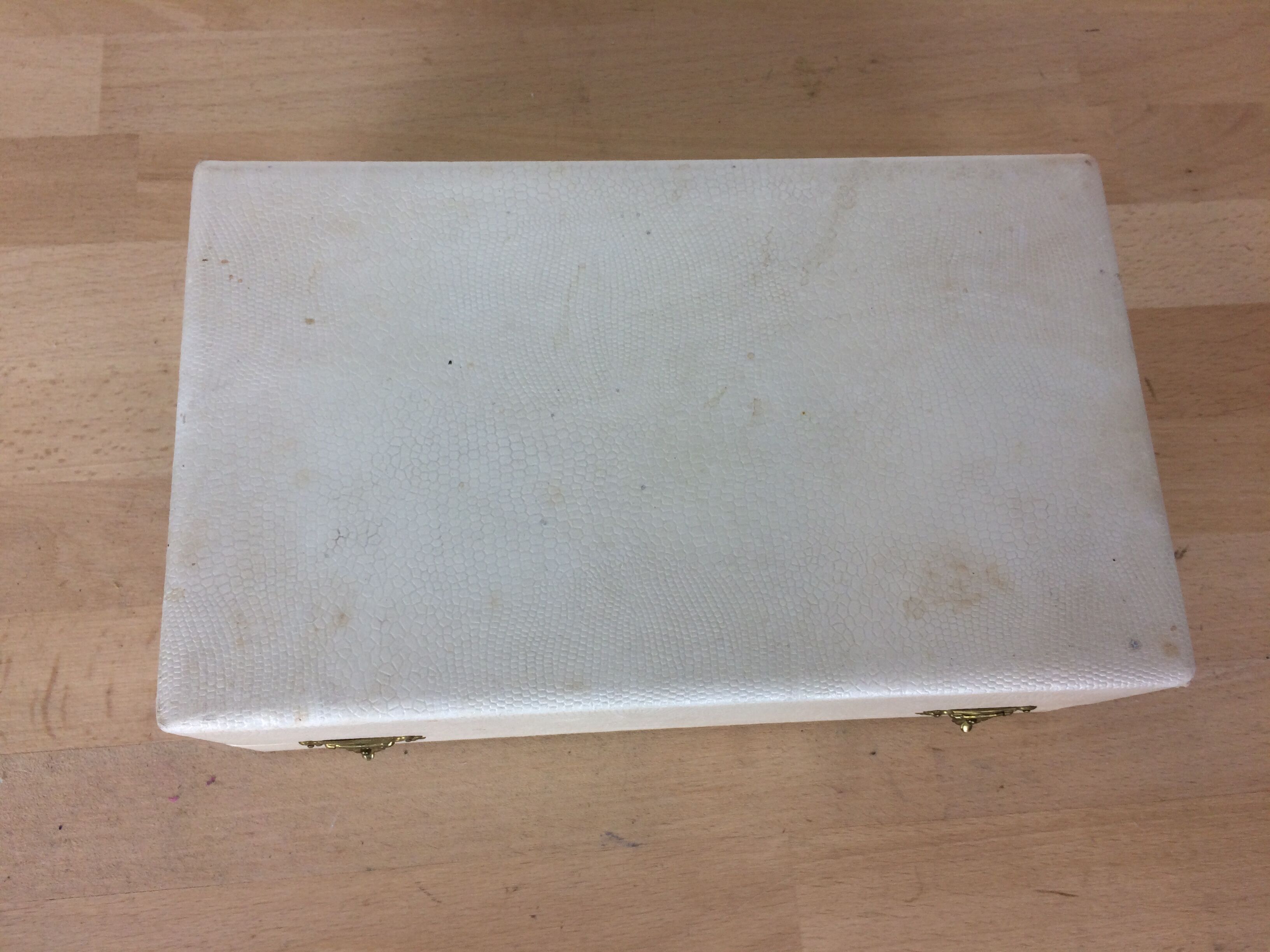 Silver metal Ercuis box, birth or baptism