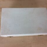 Silver metal Ercuis box, birth or baptism