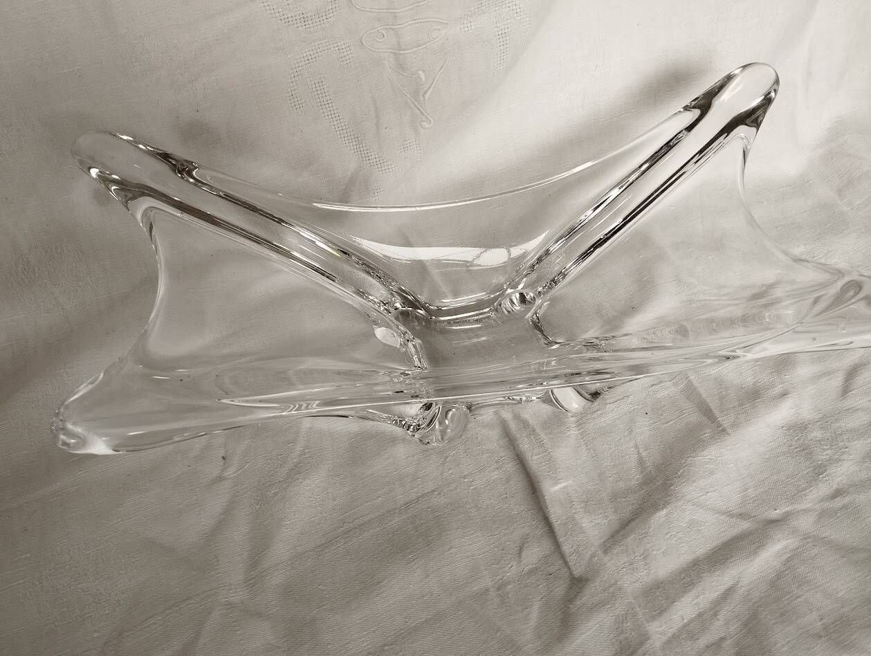 Vintage centrepiece – Pressed glass / crystal – Star shape – 1950s