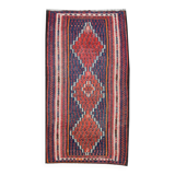 Tapis Kilim Ancien Iran Senneh : 1.27 X 2.98 Mètres