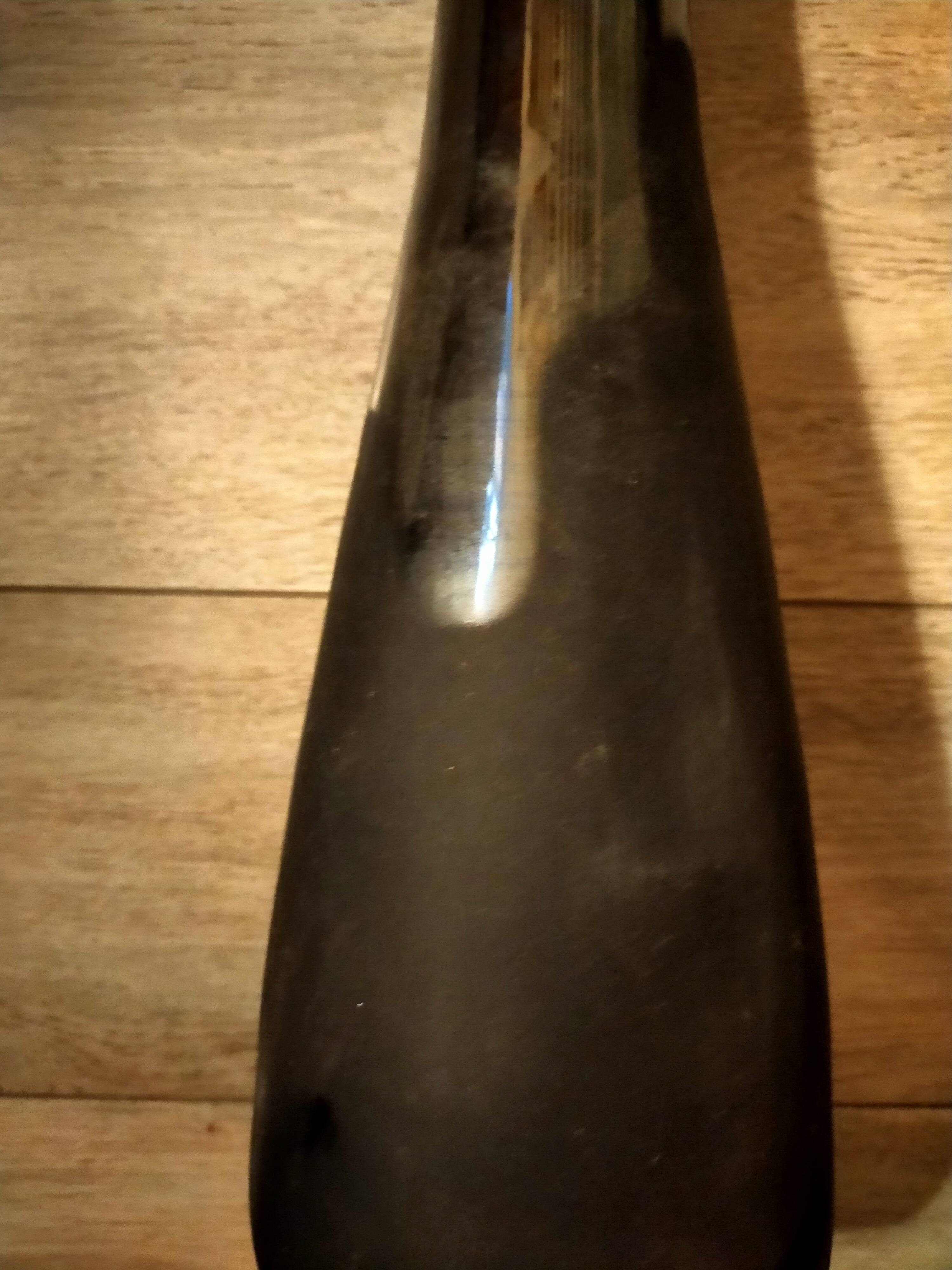 Long black contemporary vase