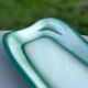 Salins -Plat ancien - Salins France -Céramique Vintage Années 50 -Vert & Bl
