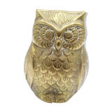 Ancient brass owl statue