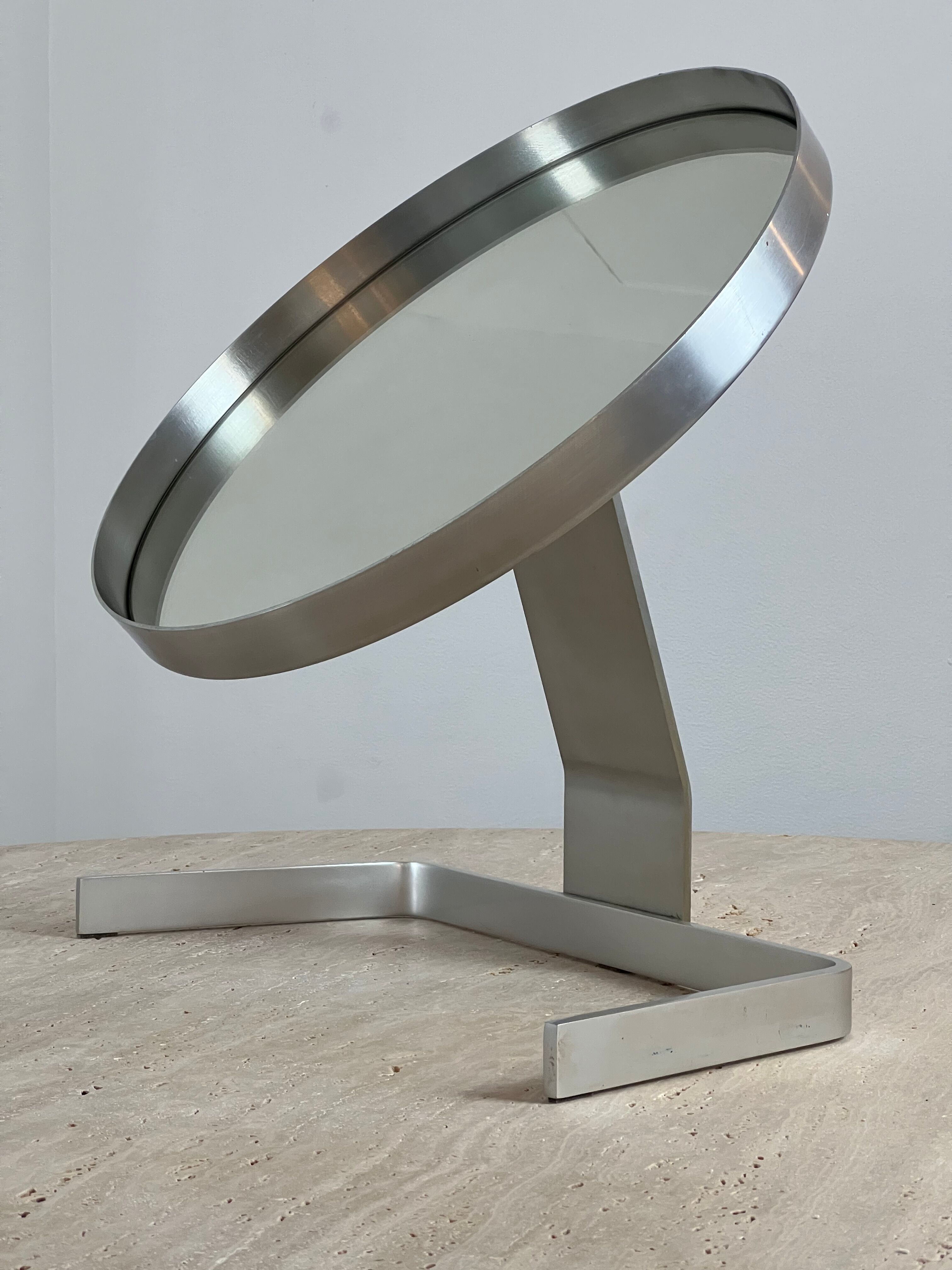 Circular mirror by Pierre Vandel France 70s 47x44cm