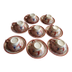 8 cups and under cups asian porcelain geisha
