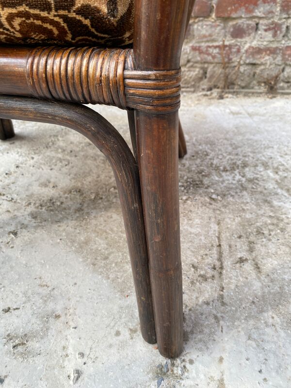 Fauteuil bambou et cannage adulte