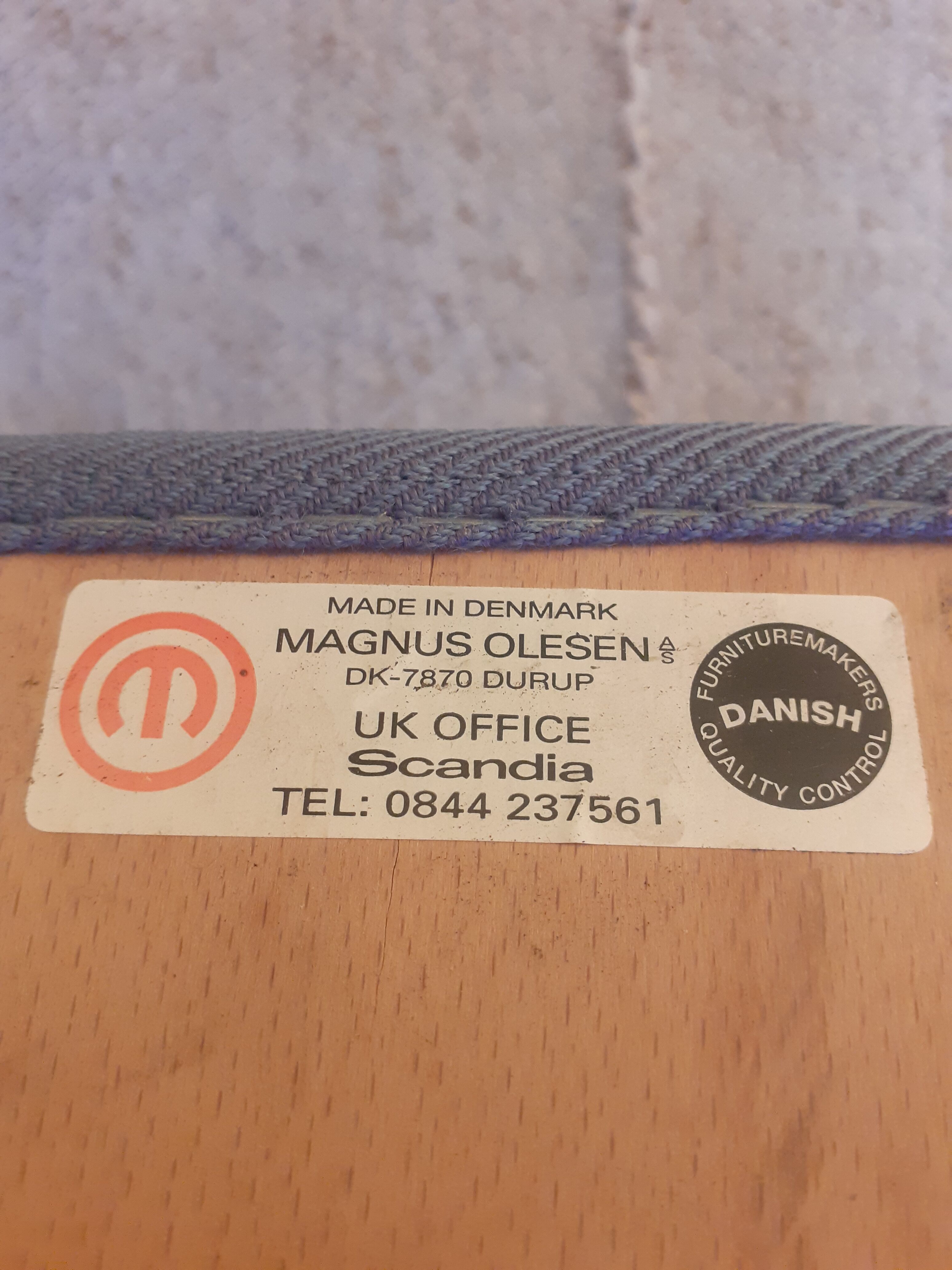 Pair of Danish armchairs, design Thygesen and Sorensen, edition Magnus Olesen