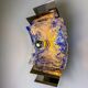 Pair of Murano Mazzega blue & clear glass wall sconces, Italy, 1970s