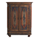 Polychrome wardrobe from Central Europe – Late 18th to early 19th century (c. 1780-1820)