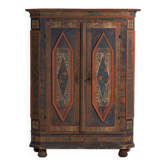 Polychrome wardrobe from Central Europe – Late 18th to early 19th century (c. 1780-1820)