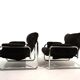 Lot de 2 fauteuils lounge cantilever chromés Herlag par Johan Bertil Häggström