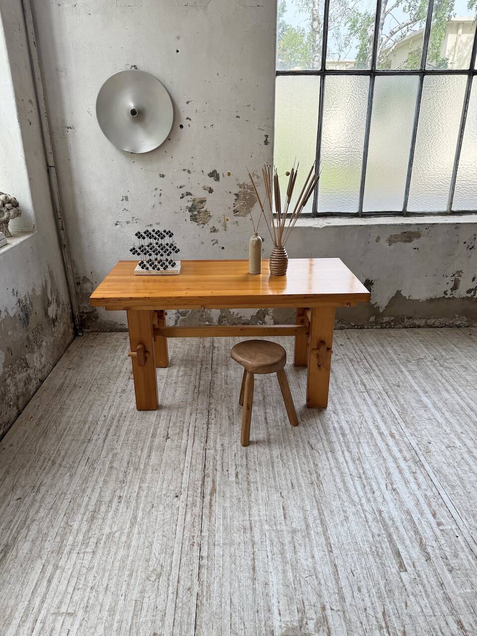 Farmhouse table, mountain furniture from the 50s