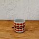 Set of 6 vintage ADP porcelain cups with orange decoration from the 1970s.