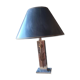 Chrome and bronze metal lamp, circa 1970
