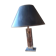 Chrome and bronze metal lamp, circa 1970