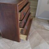 Art Deco chest of drawers with 4 drawers in oak, France 1930s-50s
