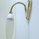 Mid Century Flexible Brass Glass Wall Light