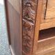 Solid oak and marble bedside tables