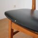 Lot de 6 chaises scandinaves skaï noir