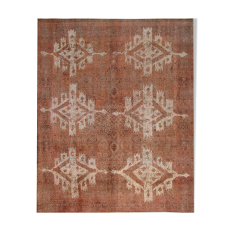 Vintage persian overdyed carpet hamdade oriental rust wool area rug- 295x360cm