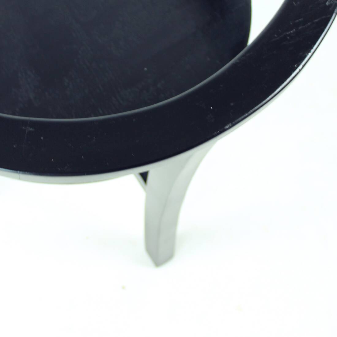 Set Of 4, Black Oak Dining Chairs, Czechoslovakia 1930s