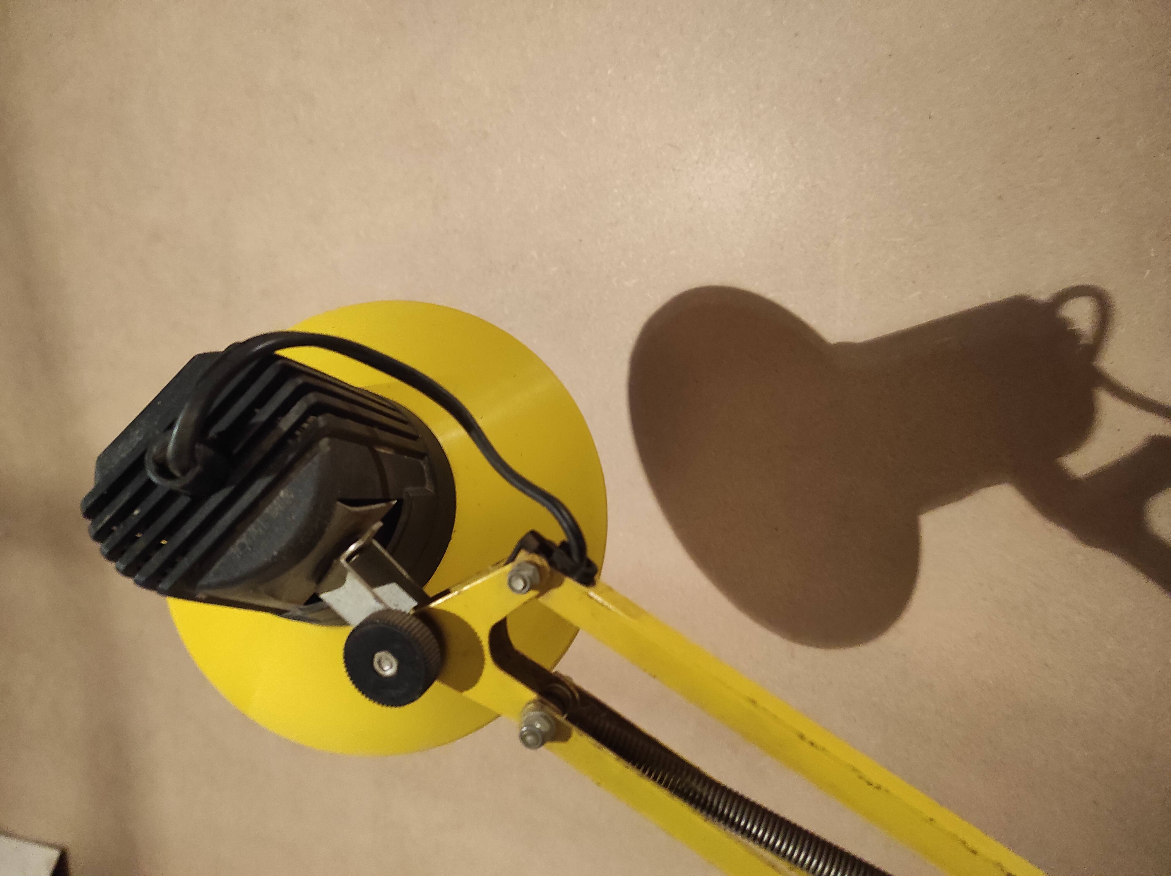 Articulated lamp of architect design vintage Italian 60s yellow