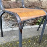 8 vintage industrial school chairs for communities mullca delagrave tube & wood french school chair