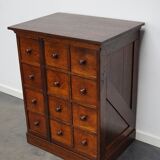 English Oak Apothecary Cabinet Cabinet, Early 20th Century
