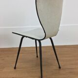 Pair of skai and metal chairs 1950