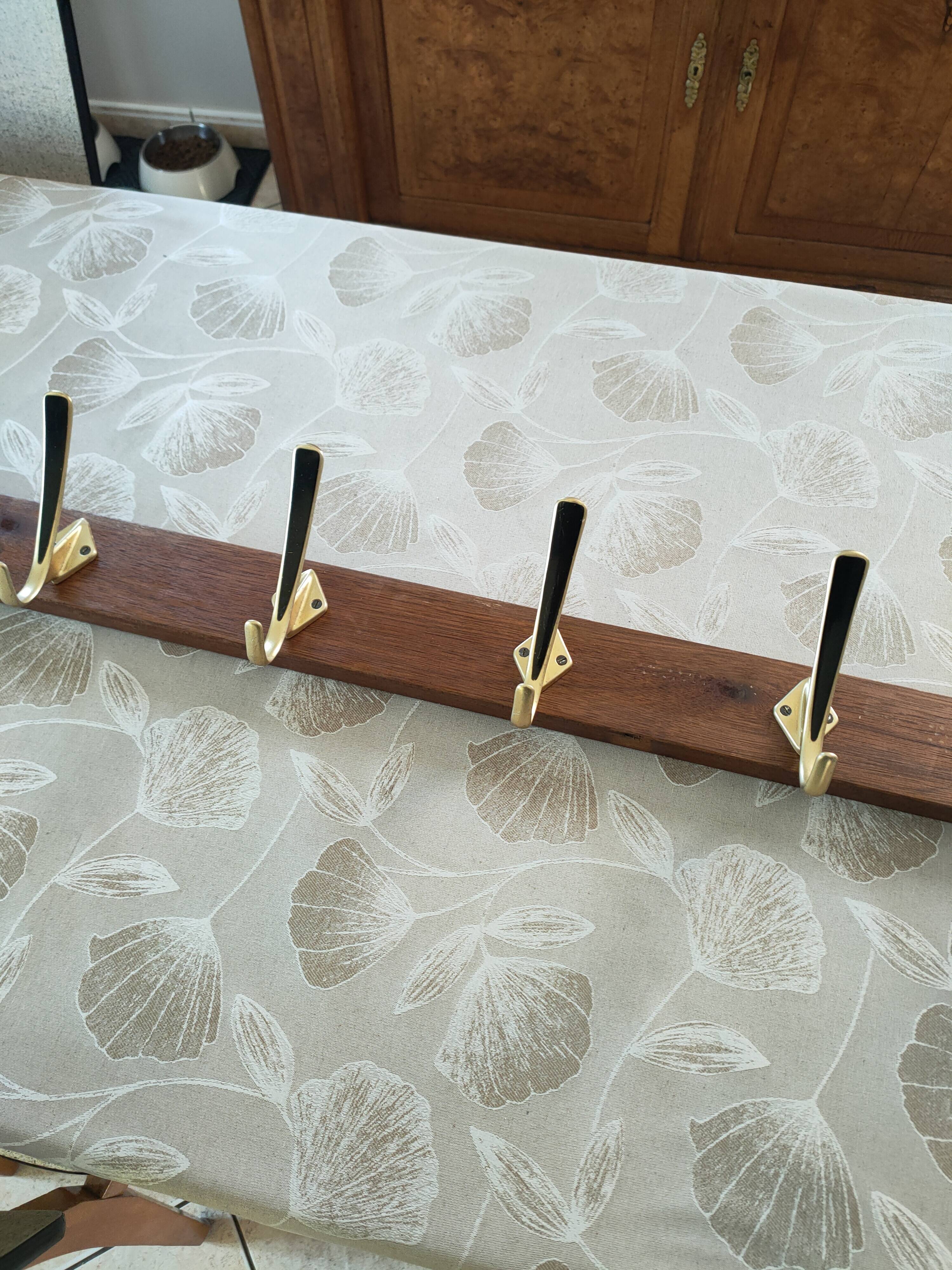 vintage coat rack with 6 hooks
