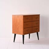 Commode vintage avec poignées en métal