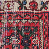 Handmade persian rug, red wool runner rug- 75x387cm
