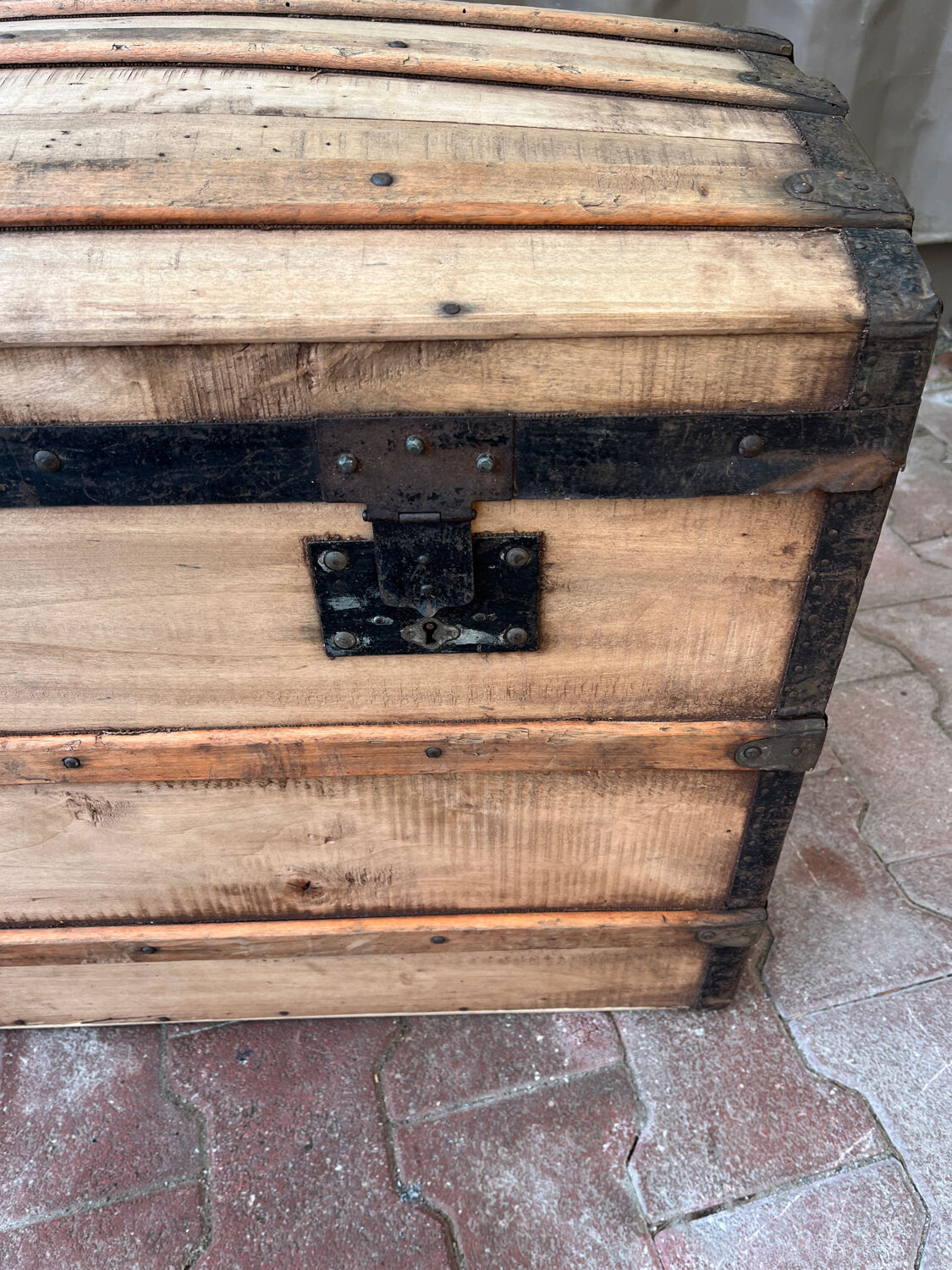 Old travel trunk