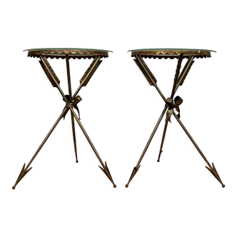Pair of pedestal tables by André Arbus circa 1947