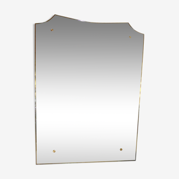 70s asymmetrical 70s beveled mirror H89 x L70 cm