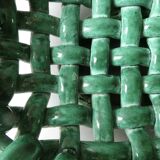 Woven ceramic basket signed Jérome Massier Vallauris