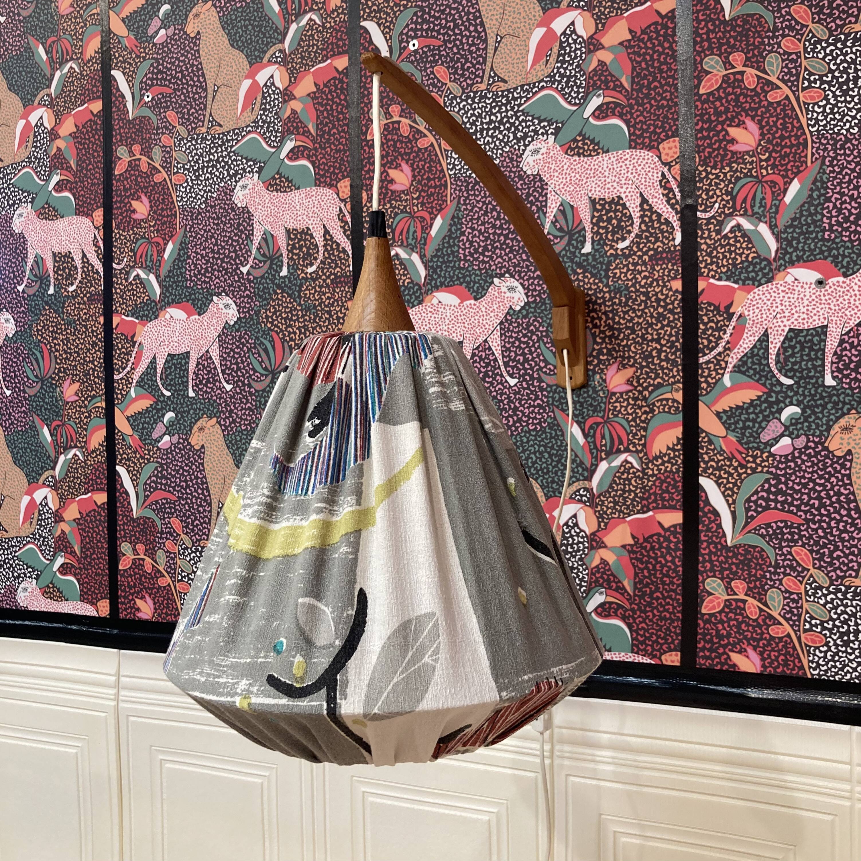 Large modular wall light Scandinavian design 1950.