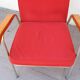 Pair vintage red velvet armchairs 50/60 years
