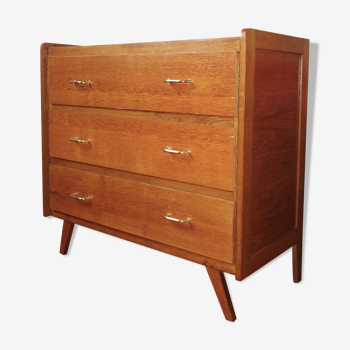 Vintage chest of drawers legs in 50s oak