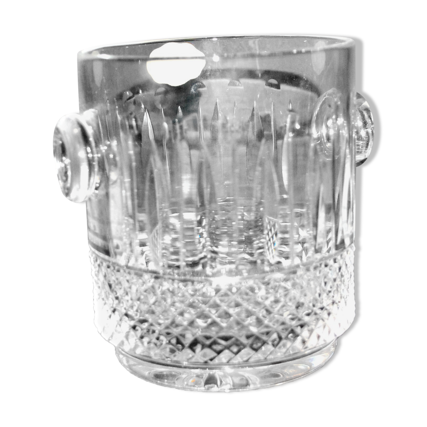 Vintage crystal moulded and cut ice bucket
