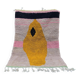 Berber rug in pure wool, handmade, 250x150 cm, made in Morocco.
