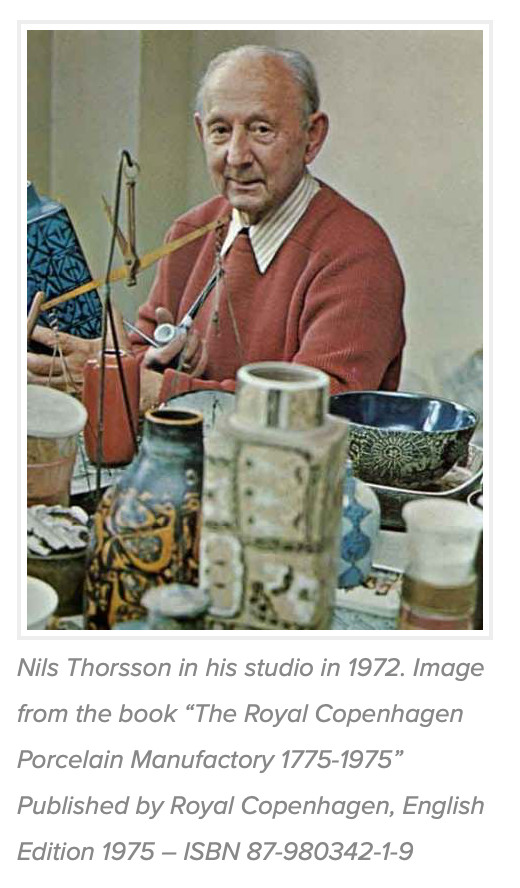 Vase series Baca of Nils Thorsson for Royal Copenhagen faience